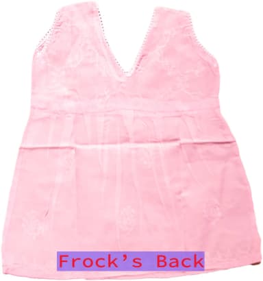 Lucknow Chikankari Embroidered Baby Jhabla Frock - view 2