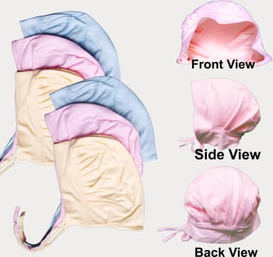 Soft Cotton Cap for Baby Girls and Boys - Pack of 6 - view 4